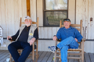Soc Clay and Catfish Stevens relaxing at the camp