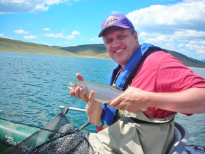 Todd Hjorth, of Lexington, caught this 16" Cutthroat Trout, while vacationing in Utah. The trout was caught fly fishing on the Strawberry Reservoir. (photo submitted)
