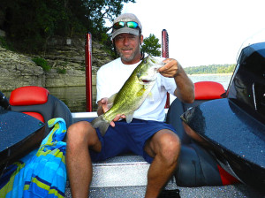 Scott Doan holding one of five fish caught on Barren River Lake last week. (Photo submitted.) 