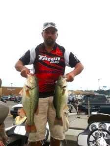 Chris Hurd holding his one day catch at the BFL Tournament on Barren River Lake, Sept. 7. The largest fish was 6.5 lbs. (photo submitted). 