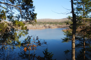 The Popin Rock area of Cave Run Lake as seen from the camp of author Chris Erwin on New Years Day 2014. (Photo by Chris Erwin). 