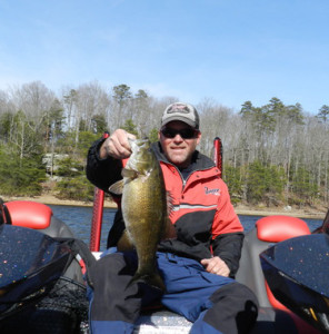 Scott Doan holding a 4.5-pound Smallmouth caught Feb. 1, 2014 on Laurel River Lake. (Photo submitted)