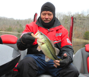 Scott Doan continues to catch bass on Laurel River Lake. This fish was caught March 1. (photo submitted)