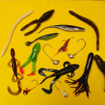 A collection of typical soft plastic baits photo by Chris Erwin 