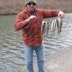 A stringer of trout at Greenbo Lake. (Photo Carrie Stambaugh) 