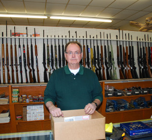 Bud Stevens owner of Stevens Gun & Pawn has been in the shooting business for over 40 years his new store has been open for three years on U.S. 60.  (Photo by Chris Erwin)