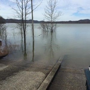 Chris Leffer submitted this picture. Many of the boat launching ramps on Cave Run Lake are under water; others are closed until water levels return to more normal levels. There are a few ramps that remain open. 