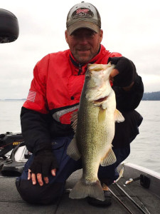 Scott Doan, of Morehead, fished Gunnersville Lake last week. He caught a dozen fish like this one. However, the weather was very cold and ended up snowing just after he left. His fish was caught on swimbaits and shakey-head jigs. (photo submitted)