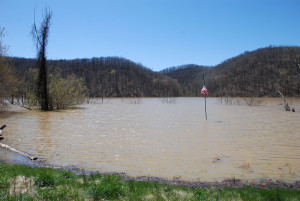 Another look at Cave Run Lake this past week the lake has came up another eight feet making much of it hard to fish photo by Chris Erwin)  