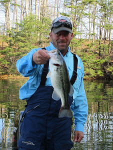 Soctt Doan, of Clearfield, is holding a nice bass caught on Laurel River Lake about a week ago. (Submitted)